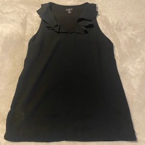 Loft sleeveless black blouse